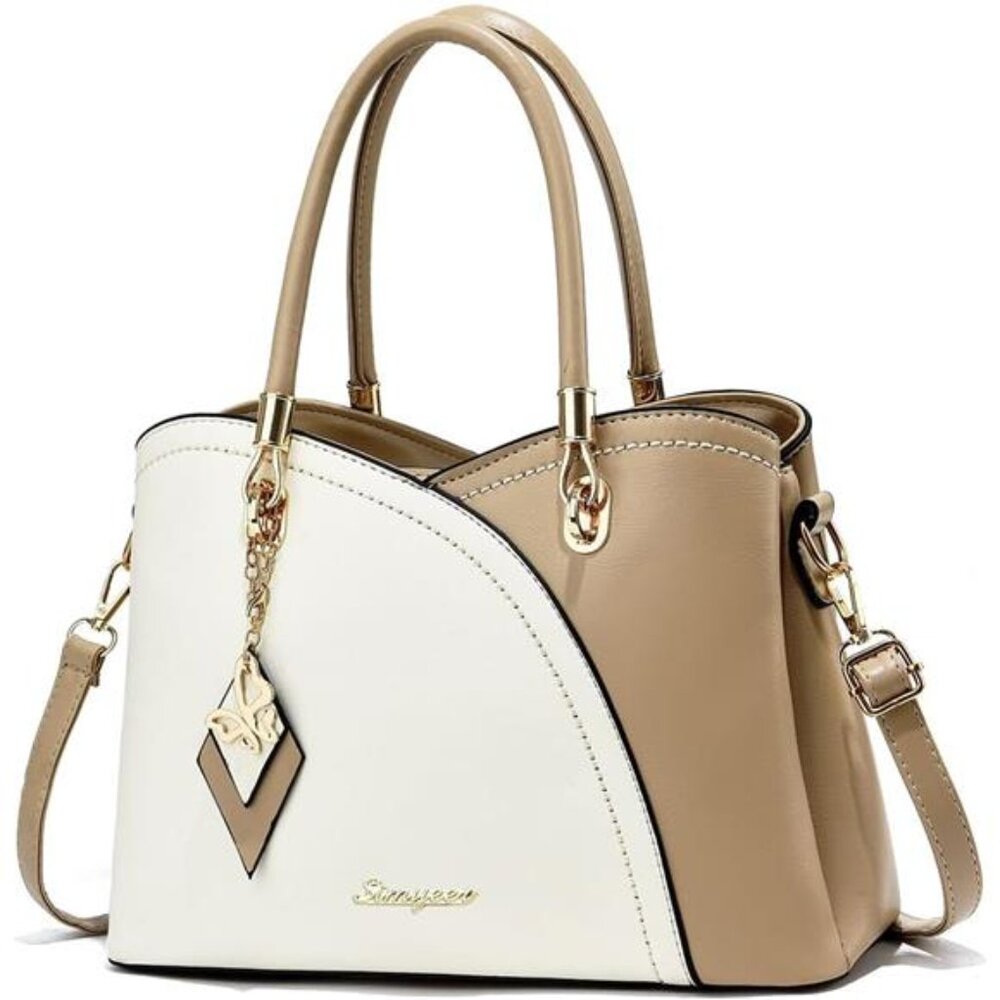 Khaki Purses and Handbags Top Handle Satchel Shoulder Bags Tote Bag‎ for Women